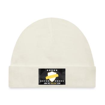 JOIN THE YELLOW TEAM - Baby Premium Organic Mütze - Naturweiß - Vorne
