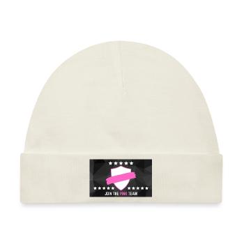 JOIN THE PINK TEAM - Baby Premium Organic Mütze - Naturweiß - Vorne