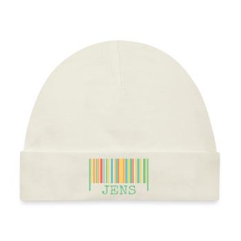 Strichcode Jens - Baby Premium Organic Mütze - Naturweiß - Vorne