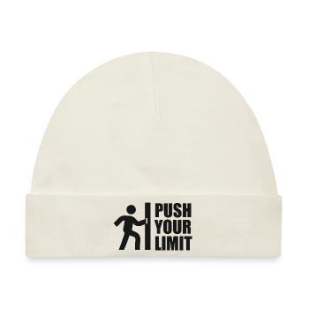 Push Your Limit - Baby Premium Organic Mütze - Naturweiß - Vorne