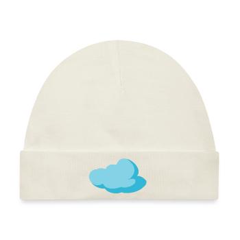 Wolke Blau Cloud Himmel Geschenkidee - Baby Premium Organic Mütze - Naturweiß - Vorne