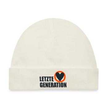 Letzte Generation - Design 4 - Baby Premium Organic Mütze - Naturweiß - Vorne
