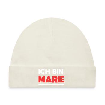 Marie Name Spruch für stolze Maries - Baby Premium Organic Mütze - Naturweiß - Vorne