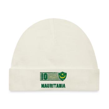 Mauretanien Fußball Mannschaft - Baby Premium Organic Mütze - Naturweiß - Vorne