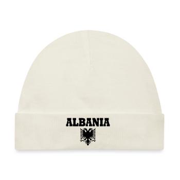Albanien - Baby Premium Organic Mütze - Naturweiß - Vorne