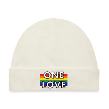 one love pride Fußball - Baby Premium Organic Mütze - Naturweiß - Vorne