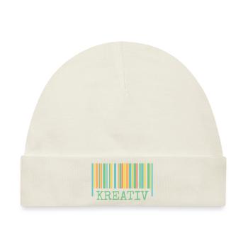 Strichcode Kreativ Kreativität - Baby Premium Organic Mütze - Naturweiß - Vorne