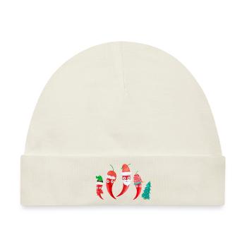 chilli, chilli familie,Weihnachten, christmas - Baby Premium Organic Mütze - Naturweiß - Vorne