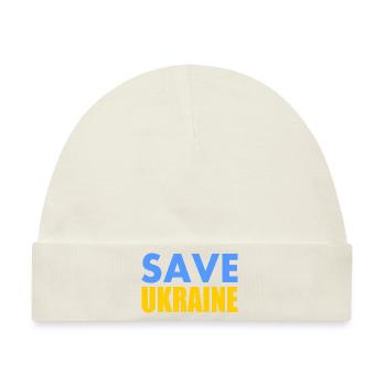 Save ukraine - Baby Premium Organic Mütze - Naturweiß - Vorne