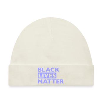 Black Lives Matter Flieder - Baby Premium Organic Mütze - Naturweiß - Vorne
