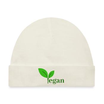 VEGAN - Baby Premium Organic Mütze - Naturweiß - Vorne