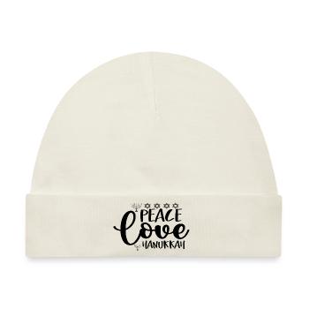 Peace Love Hanukkah - Baby Premium Organic Mütze - Naturweiß - Vorne