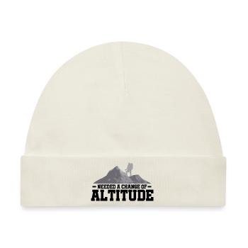 Needed A Change Of Altitude Hinking Mountaineering - Baby Premium Organic Mütze - Naturweiß - Vorne