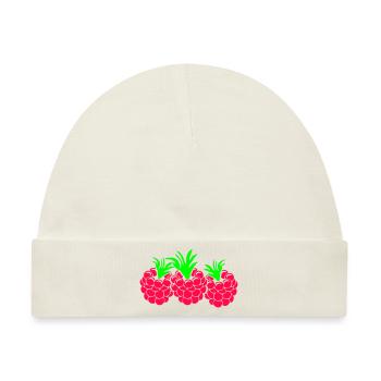 Himbeeren - Baby Premium Organic Mütze - Naturweiß - Vorne