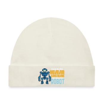 Roboter - Baby Premium Organic Mütze - Naturweiß - Vorne