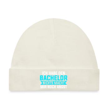 Bachelor Prüfung Bachelor Prüfung Geschenk - Baby Premium Organic Mütze - Naturweiß - Vorne