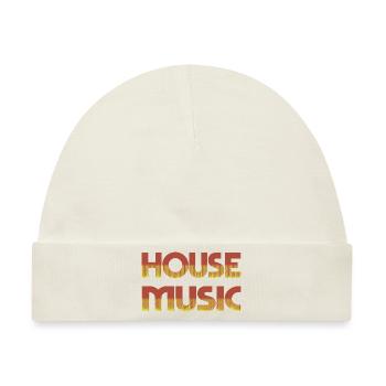 House Musik Wärme - Baby Premium Organic Mütze - Naturweiß - Vorne