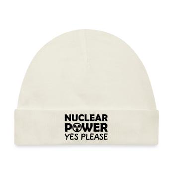 Atomkraft, Ja bitte, Kernenergie - Baby Premium Organic Mütze - Naturweiß - Vorne