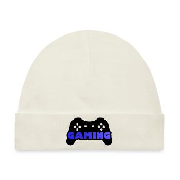 Blauer Joystick Gaming - Baby Premium Organic Mütze - Naturweiß - Vorne