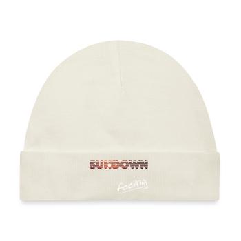 sundown feeling, Sonnenuntergang, sun, Sonne - Baby Premium Organic Mütze - Naturweiß - Vorne
