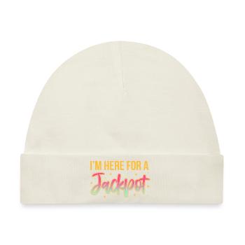 I'm here for a jackpot - Baby Premium Organic Mütze - Naturweiß - Vorne