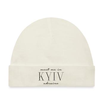 Meet me in Kiew Ukraine - Kyiv - Baby Premium Organic Mütze - Naturweiß - Vorne