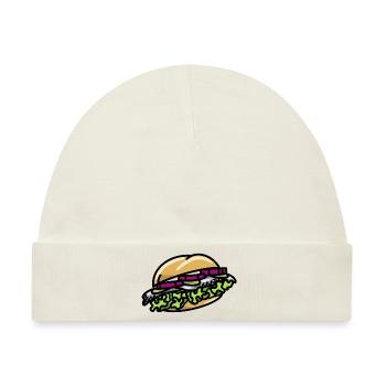 Fischbrötchen Bismarck Hering Brötchen Hamburg - Baby Premium Organic Mütze - Naturweiß - Vorne