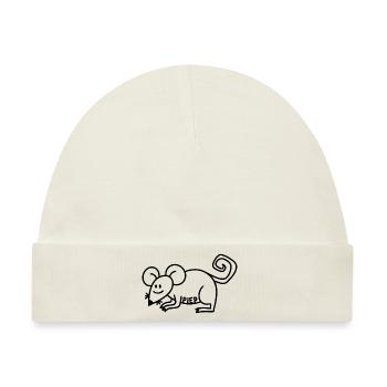 Anti-Zoo Piep - Baby Premium Organic Mütze - Naturweiß - Vorne