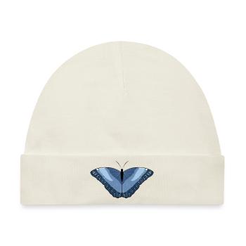 Fliegendes Kunstwerk - Schmetterling - Baby Premium Organic Mütze - Naturweiß - Vorne