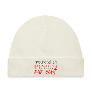 Beste Freunde FREUND Kumpel Kumpels - Baby Premium Organic Mütze - Naturweiß - Vorne