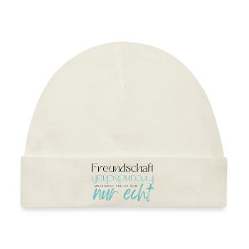 Beste Freunde FREUND Kumpel Kumpels - Baby Premium Organic Mütze - Naturweiß - Vorne