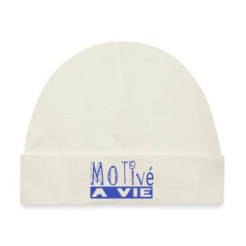 Motiviert fürs Leben - Baby Premium Organic Mütze - Naturweiß - Vorne