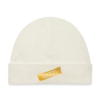 Geschenk für Flora - Baby Premium Organic Mütze - Naturweiß - Vorne
