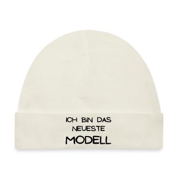 Ich bin das neueste Modell - Baby Premium Organic Mütze - Naturweiß - Vorne