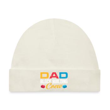 Dad block building crew - Baby Premium Organic Mütze - Naturweiß - Vorne