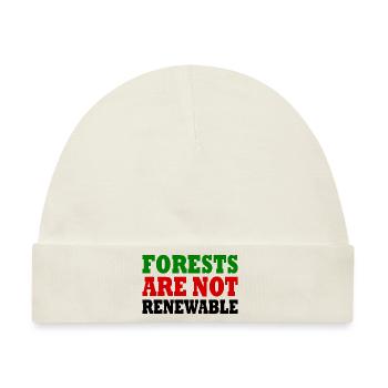 forests are not renewable - Baby Premium Organic Mütze - Naturweiß - Vorne