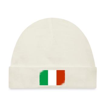 Italien Fahne Vintage Italienische Fahne Used Look - Baby Premium Organic Mütze - Naturweiß - Vorne