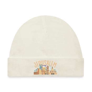 Israeli Geschenk Jerusalem Israel - Baby Premium Organic Mütze - Naturweiß - Vorne