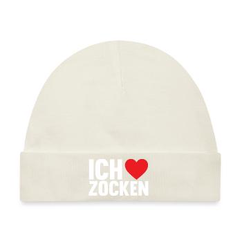 Zocker Zocken Gamer - Baby Premium Organic Mütze - Naturweiß - Vorne
