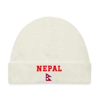 Nepal - Baby Premium Organic Mütze - Naturweiß - Vorne