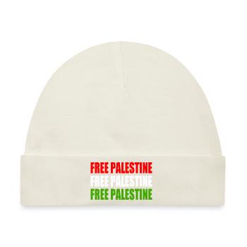 Free palestine - Baby Premium Organic Mütze - Naturweiß - Vorne