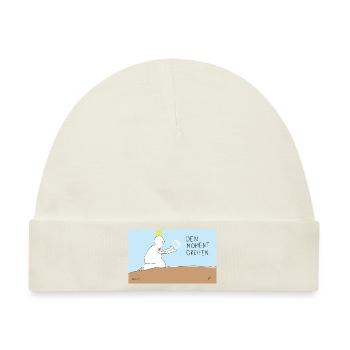 Den Moment greifen. - Baby Premium Organic Mütze - Naturweiß - Vorne