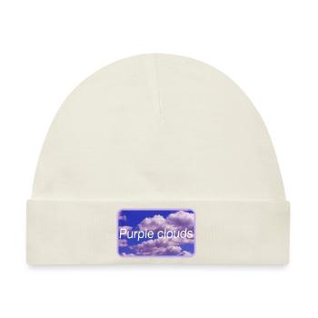 Purple clouds - Baby Premium Organic Mütze - Naturweiß - Vorne