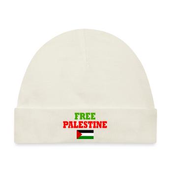 Free palestine - Baby Premium Organic Mütze - Naturweiß - Vorne