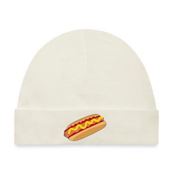 Hotdog Brötchen - Baby Premium Organic Mütze - Naturweiß - Vorne