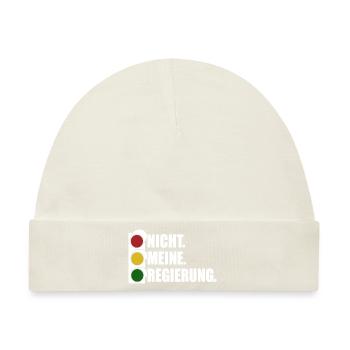 Ampel - Nicht meine Regierung - Spruch - Baby Premium Organic Mütze - Naturweiß - Vorne
