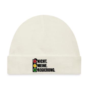 Ampel - Nicht meine Regierung - Spruch - Baby Premium Organic Mütze - Naturweiß - Vorne