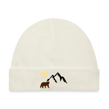 mountain bär - Baby Premium Organic Mütze - Naturweiß - Vorne
