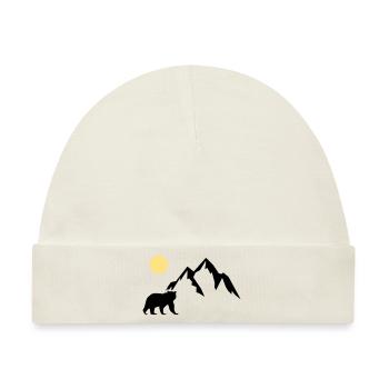 mountain bär - Baby Premium Organic Mütze - Naturweiß - Vorne