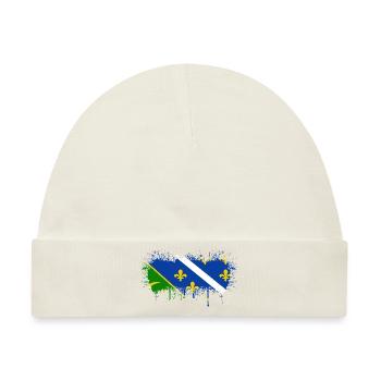 Bosnien, Herzegowina, Europa, Bosnien und Flagge Mostar - Baby Premium Organic Mütze - Naturweiß - Vorne